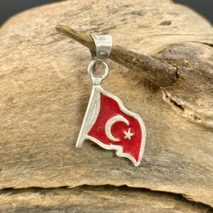 Pendentif chaîne Türkiye 925 argent 24 mm x 12 mm pendentif vintage cadeau femmes hommes exclusif intemporel rétro