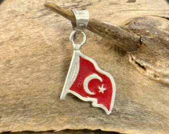 Türkiye necklace pendant 925 silver 26 mm x 14 mm vintage pendant gift women men exclusive timeless retro