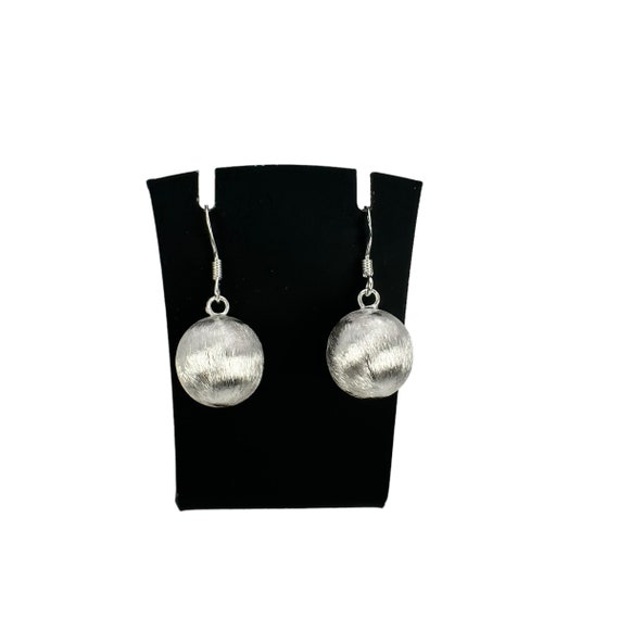 Design hanging earrings 925 silver ball modern gi… - image 4