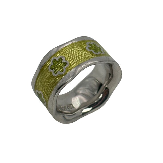 Damen Ring 925er Silber 17,7mm Gr. 56 massiv Desi… - image 4