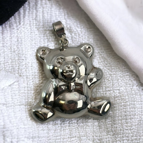 Bear Necklace Pendant 925 Silver Large Design Jewelry With Patina Luxury  Pendant Birthday Noble Timeless Children\'s Teddy Bear Bear Teddy - Etsy