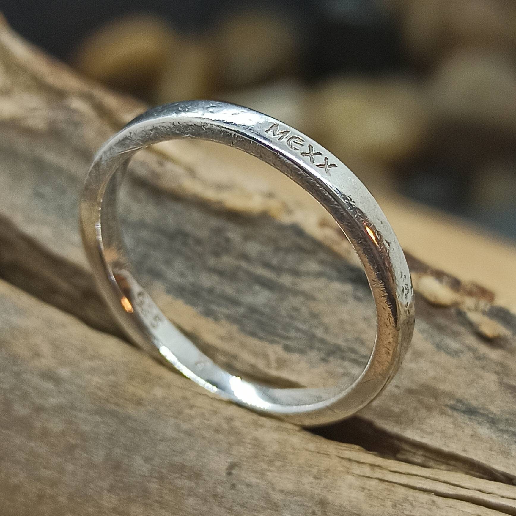 Mexx Ring 925 Silver 17.2 Mm Gr. 54 Vintage Gift Men Women Elegant