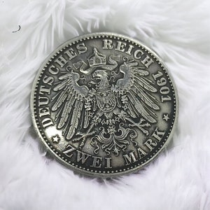 Two Mark Silver Button 1901 Germany Silver Button Traditional Costume Jewelry Rarity Vintage Accessories
