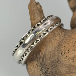Patina ring vintage 925 silver 18.2 mm size 57 gift silver ring men women used sustainable jewelry exclusive retro timeless