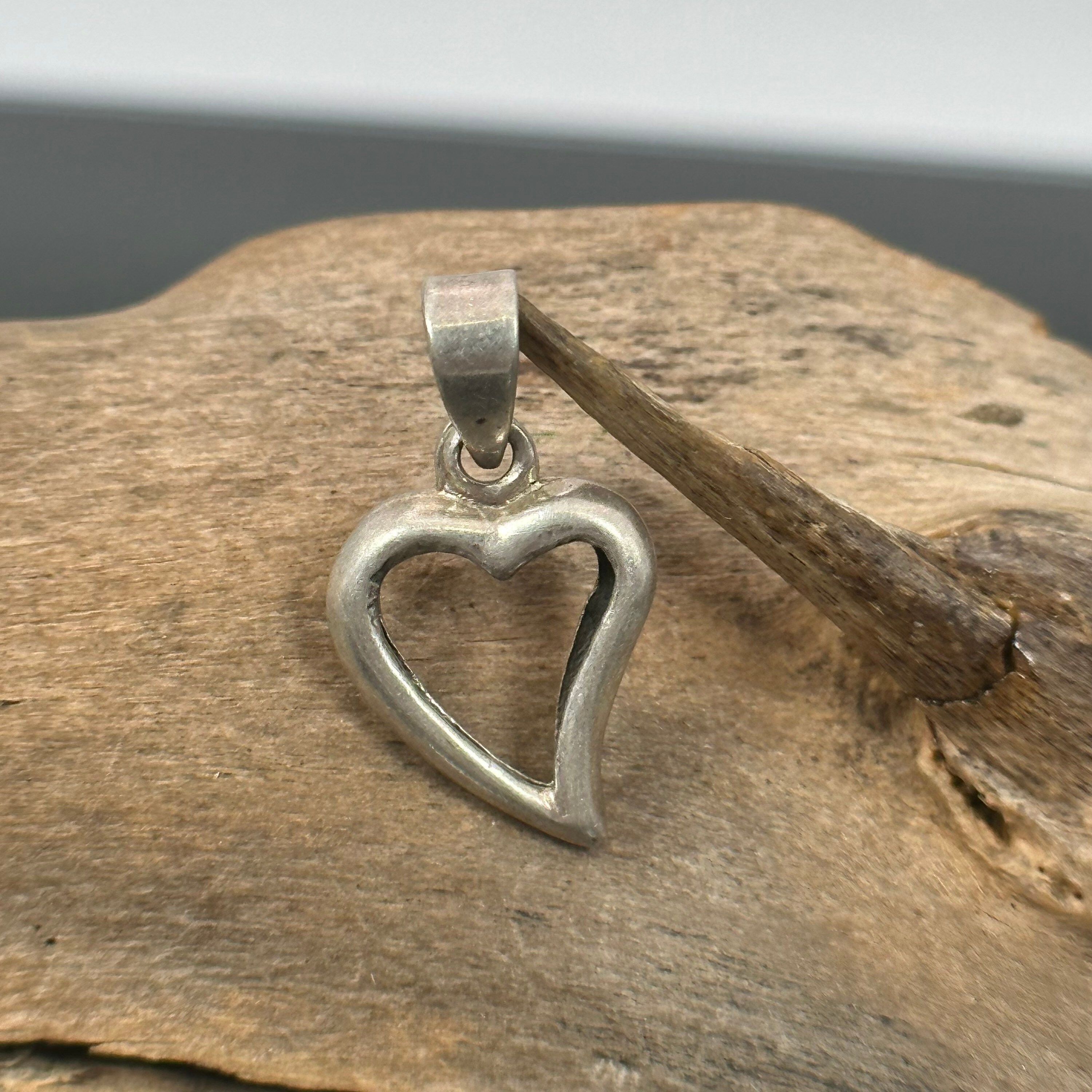 Buy Heart 925 Silver Vintage Gift 22 X 13 Mm With Patina