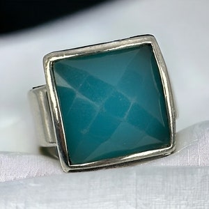 Gemstone Ring 925 Silver 17.1 mm Size 53 Vintage Gift Ladies Love Silver Ring Classy Retro Rarity Modern Classic Exclusive s. Oliver