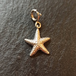 Cute Starfish Necklace Pendant Charm 925 Silver 25 x 14 mm Vintage Gift Holiday Beach Wanderlust Beggar Necklace Pendant
