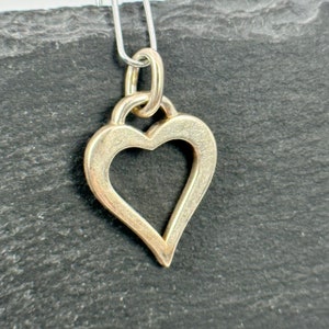 Heart 925 Silver Vintage Gift 26 x 17 mm with Patina Pendant Necklace Pendant Retro Timeless