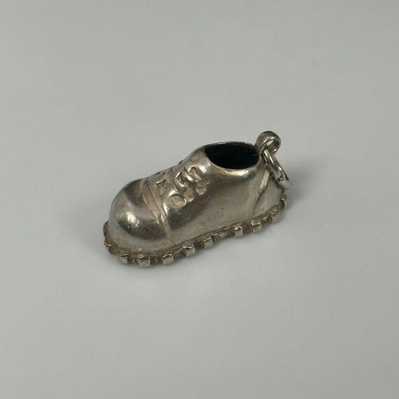 Old shoe chain pendant 835 silver 18 x 10 mm vint… - image 6