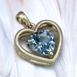 Heart pendant 925 silver 21 x 15 mm vintage gemstone design pendant noble rare luxury accessories pendant rarity exclusive