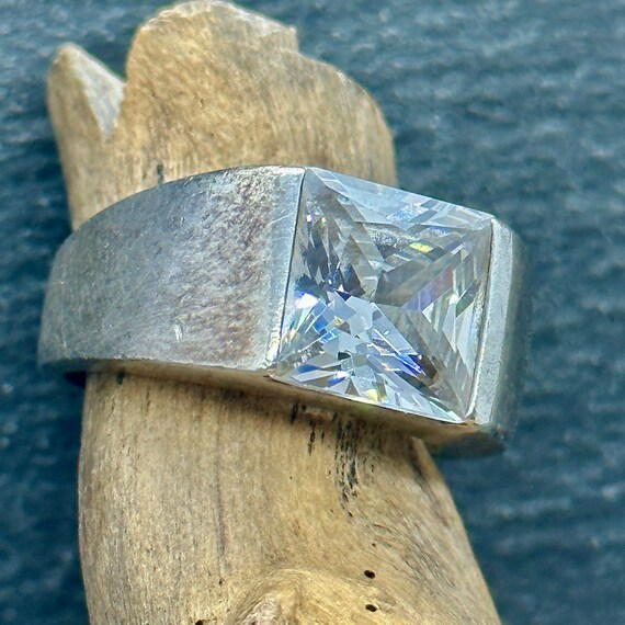 Gemstone ring 925 silver s.Oliver Vintage 18.8 mm… - image 4