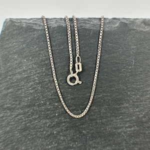 Venetian Necklace 38 cm Silver Chain 835 Silver 1 mm Thick Vintage Necklace Patina Gift Eye-catcher Luxury