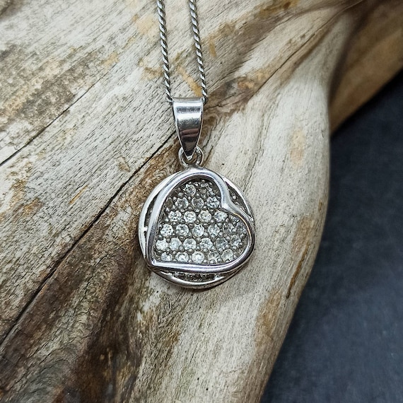 Herz Halskette 925er Sterlingsilber Herz Kette Mit Zirkonia – Damen Halskette In Silber, Gold Oder Rotgold, 45 Cm Herz Anhänger Silber