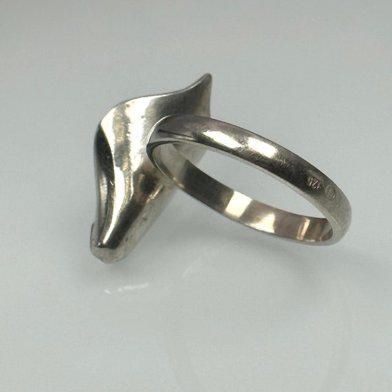Vintage Ring 925 Silver 19,4 mm Gr. 61 Patina Gif… - image 9