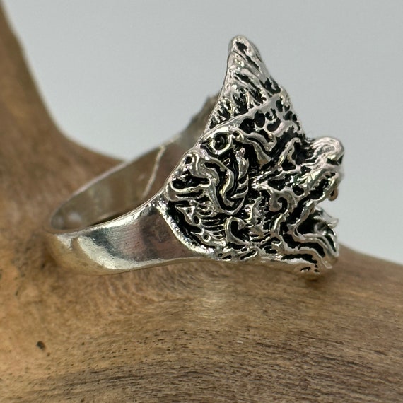 Dragon ring real silver size. 60 19.1 mm patina g… - image 4