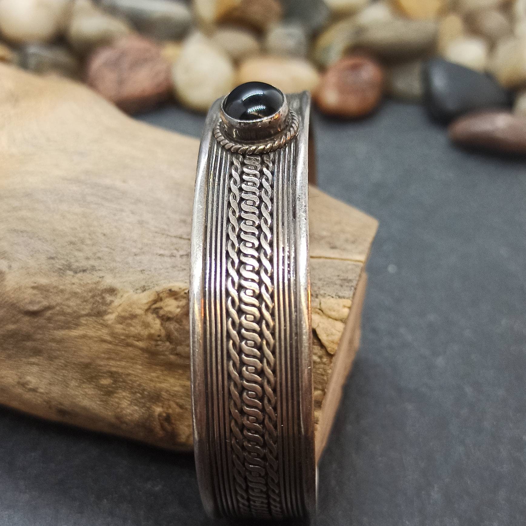 【AG X JOSILVER】Measurement-Marked Bangle 60MM RIBBED SILVER BANGLE BRACELET_#07-S__925 STERLING