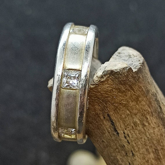 Bague Esprit elegante en argent 925 vintage taille 17 mm. 53 zircone cadeau elegant exclusif bague en argent patine dames design exclusif accroche regard Etsy France