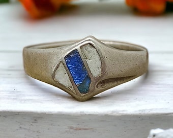 Anillo plata vieja 800 tamaño 16,3 mm. 51 Regalo vintage para mujer Nadie es perfecto pátina