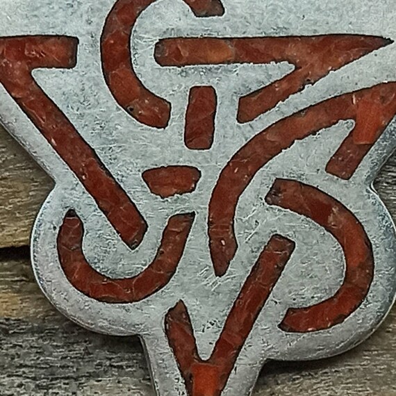 Amulet chain pendant 925 silver 42 x 30 mm Celtic… - image 4