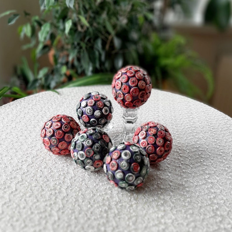 Pink Decorative Balls for Bowl Set of 6 Balls for Decor Vase Etsy