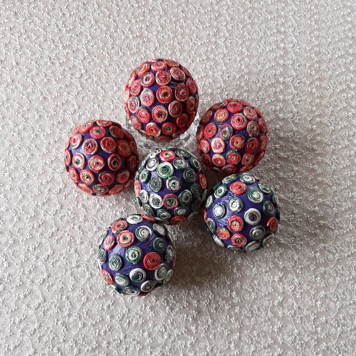 Pink Decorative Balls for Bowl Set of 6 Balls for Decor Vase Etsy