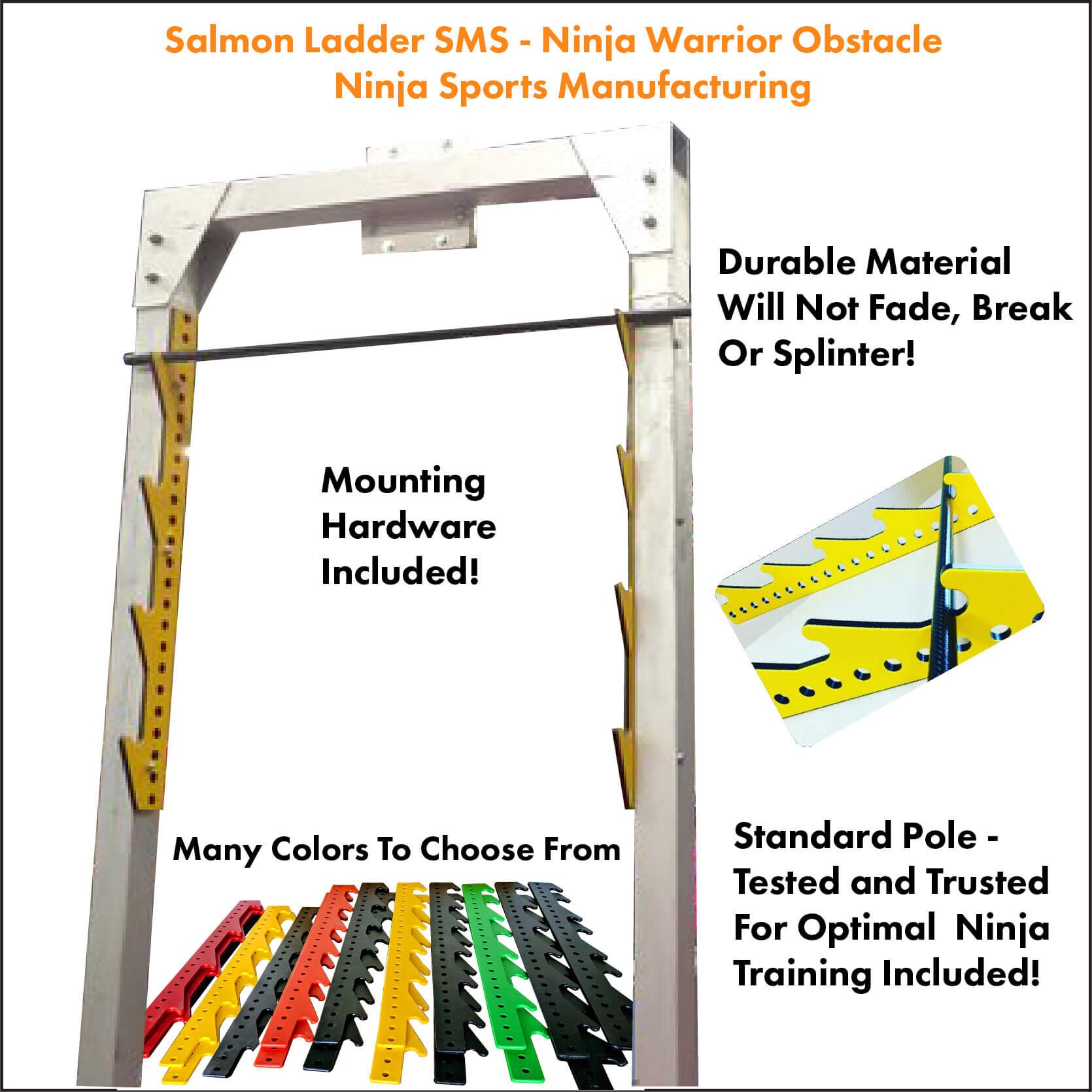 Ninja Warrior Salmon Ladder SMS Obstacle Etsy