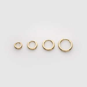 Single 14k Solid Gold Hoop | 14k Sleeper Earring