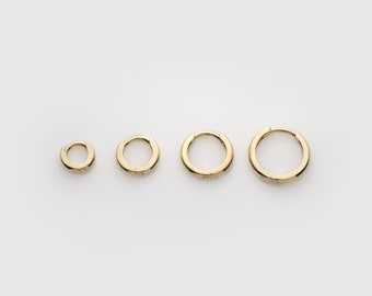 Single 14k Solid Gold Hoop | 14k Sleeper Earring