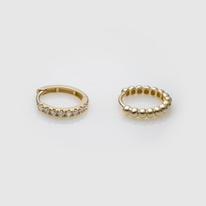 Single 14k Solid Gold Hoop | 14k Sleeper Earring