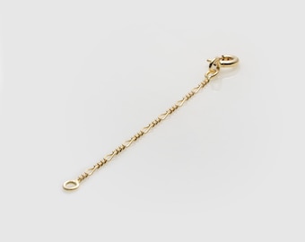 Extensor de cadena Figaro de oro macizo de 14 k
