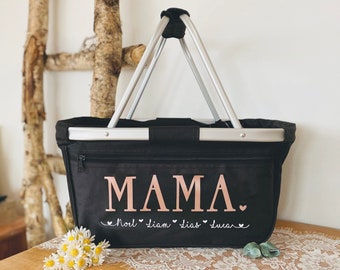 Einkaufskorb personalisiert mit Mama / Mama / Oma / Muttertag / Geschenkidee / Geschenk / mit Namen / Korb mit Namen / personalisiert