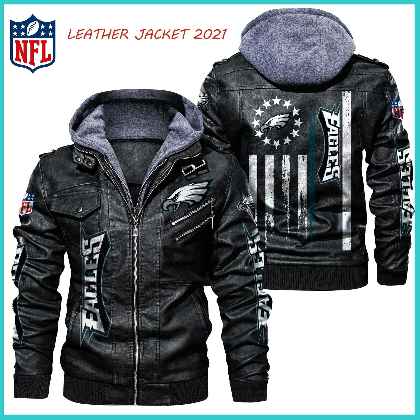 Philadelphia Eagles NFL Team Leather Jacket For Men and Etsy