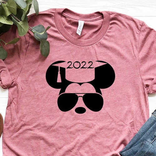 Graduation Aviator Adult Mickey Mouse T Shirt Disney Trip Etsy