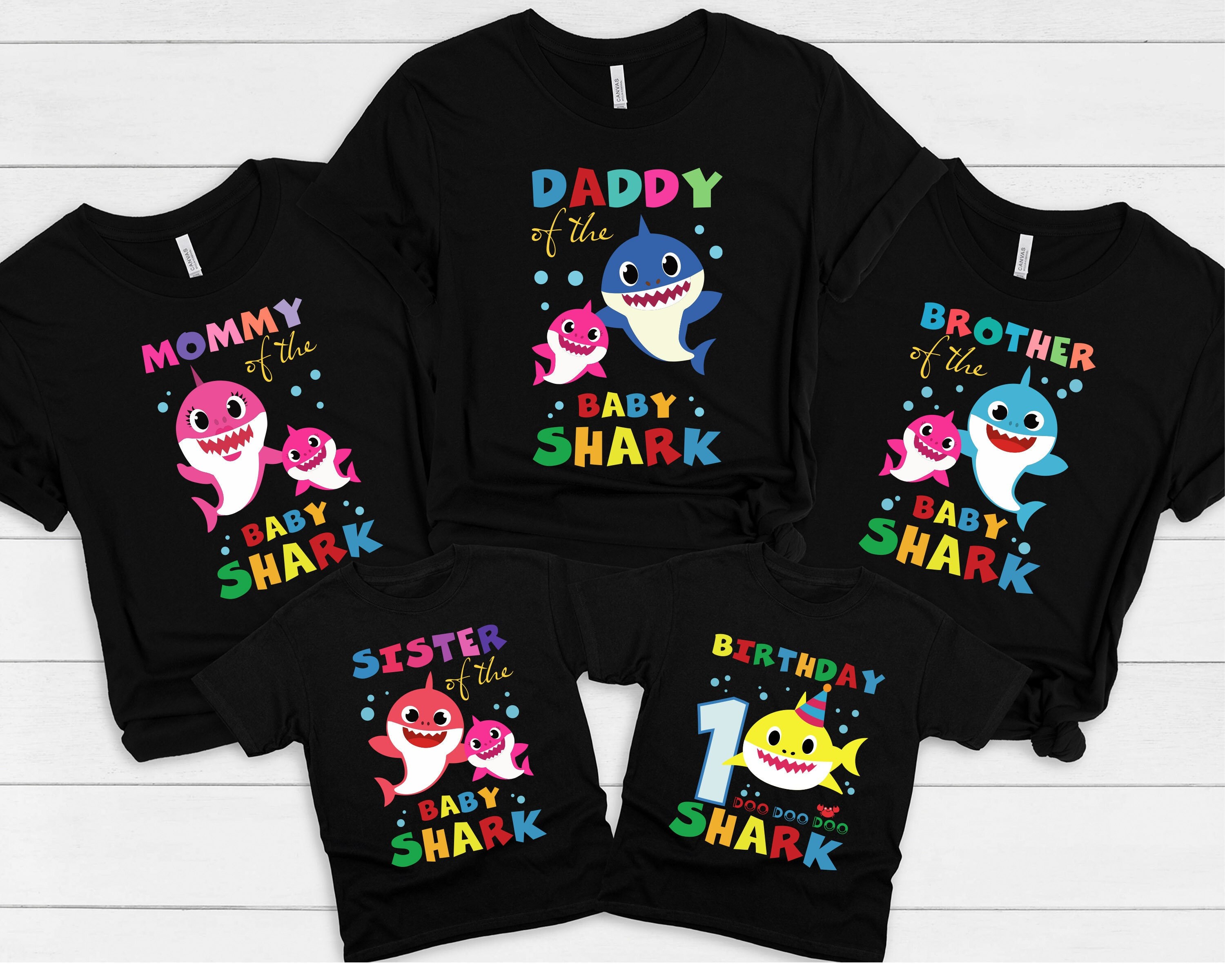 Custom Family Baby Shark Birthday Shirts Baby Shark Matching Etsy