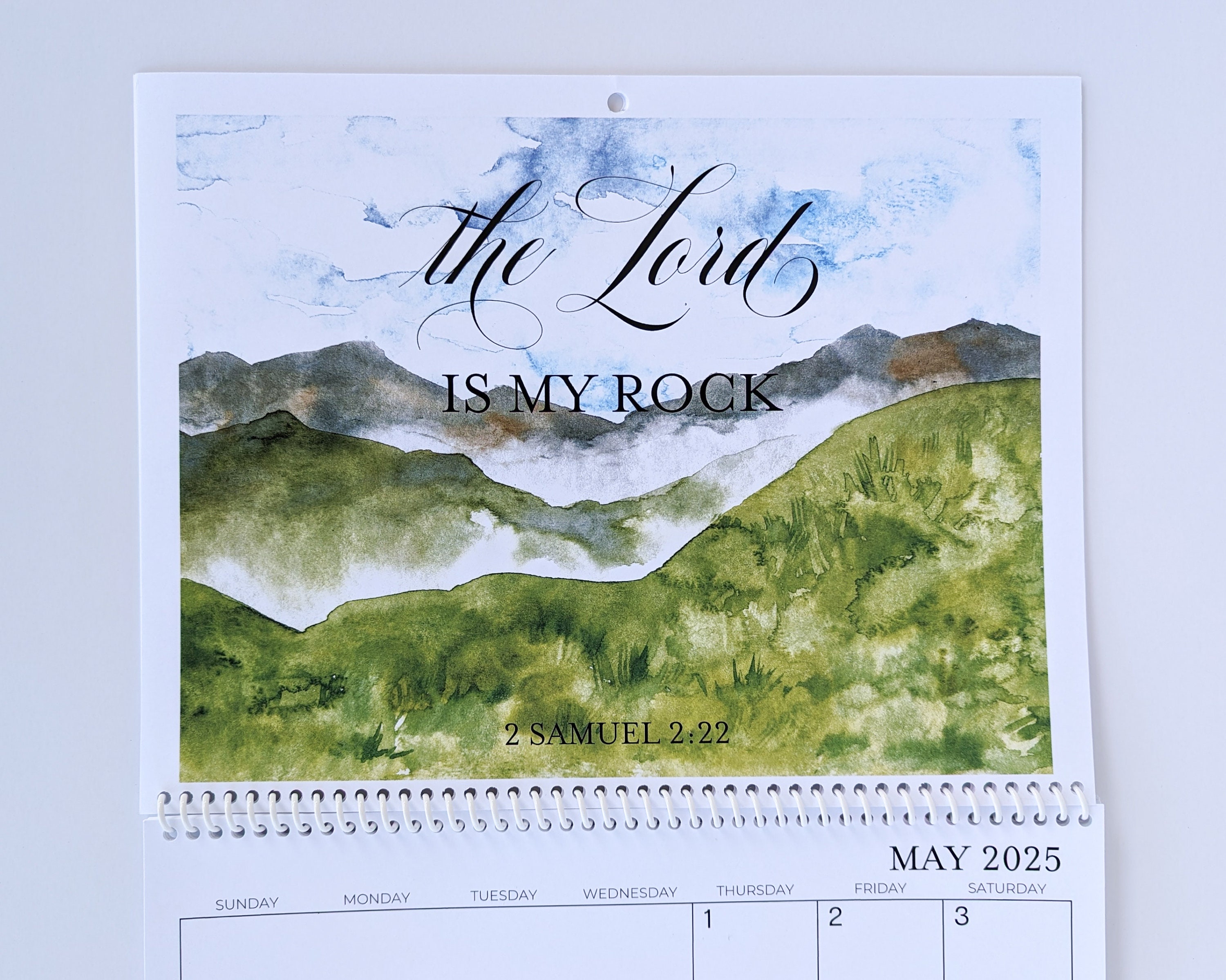 God of Hope 2025 Watercolor Bible Verse Calendar Etsy