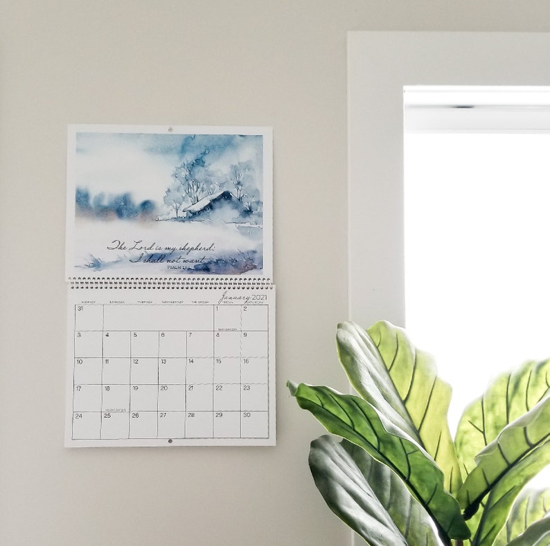 2024 Scripture PSALM 23 Wall Calendar Etsy UK