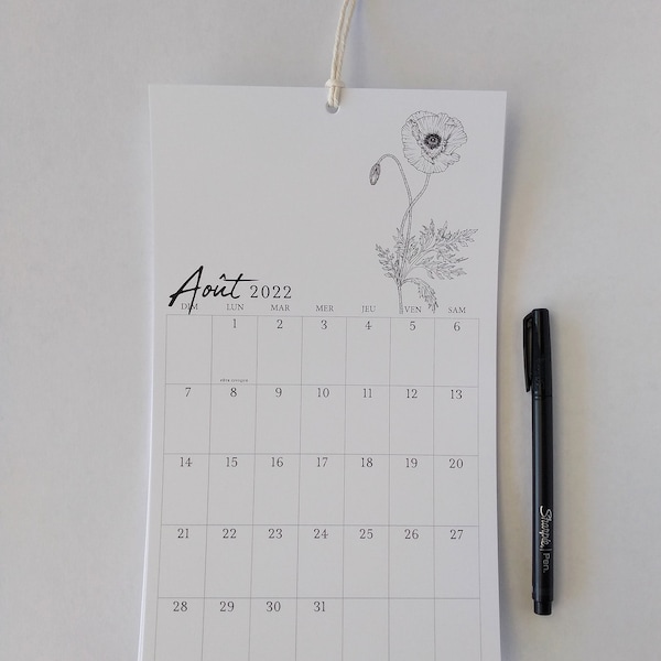 Calendrier 2024 Français - Etsy Canada