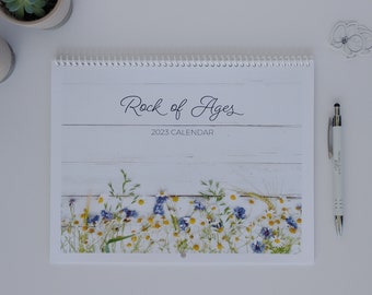 2025 wildflower hymn calendar, Rock of Ages