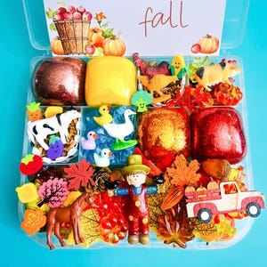 Herbst Knete Kit, Erntedank Knete Set, Playdoh, Sensorisches Kit, Kinder Geschenk, Herbst Sensory Bin, Kleinkind Geschenk, Aktivität Box, Geburtstag