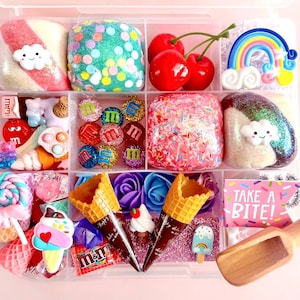 Eiscreme Knete, Knetmasse Kit, Playdoh Kit, Sensorik Kit, Eis Knete Kit, Sensorische Box, Kinder Geschenk, Kinder Geschenk, Geschenk für Mädchen