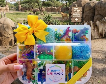 Zoo Play Dough kit, Playdough kit, Play dough kit, Play dough set, Busy Box, Kids Gift,toddler present, kids gift for boys girls,playdoh kit