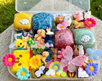 Backyard Pets Play Dough kit, Play Dough kit, Playdough kit, playdoh kit, play doh kit, Busy Box, Sensory Kit, boy girl gift, sensory bin