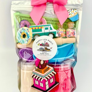 Mini Donut Shop Sensory Dough Kit, Play dough kit,Playdoh,gift for kids,Sensory kit,Playdough kit,3 4 5 6 Gift, toddler present