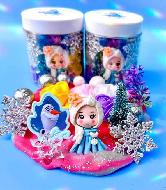Snow Queen Play Dough Jar,play Dough Kit,girls Birthday Gift