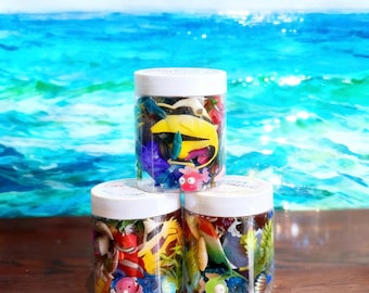 Onder de zee 8 oz. Deegpot, Playdoh-set, feestartikelen, cadeau jongens, meisjes, sensorische kit, goodiebags, playdough-potten, knutselactiviteit slijm