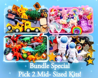 BUNDLE SPECIAL||Pick 2 Mid-Sized Kits ||Play Dough kit, Custom Birthday Gift for Kids,Playdough set,Toddler Present, Girls Boys Gift,playdoh