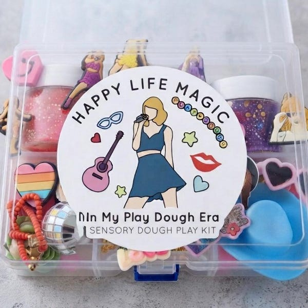 Midi Pop Star Taylor Play dough kit, Play Dough kit, sensory kit, playdough pack Playdoh kit, girl birthday gift, slime craft activity