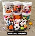SHIPS TODAY! Spooky Halloween Play Dough Kit,Sensory Party Favors for Kids,playdoh jars,playdough girls boys gift kids craft,classroom prize