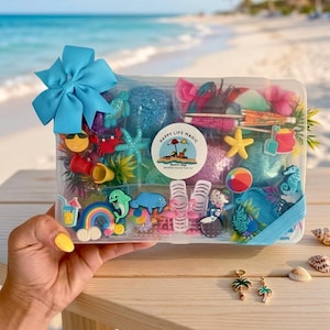 Beach Day! Play Dough kit,Under the Sea Sensory bin,Girls Boys Gift,Vacation travel toy,Birthday Christmas gift for kids,toddler playdoh set
