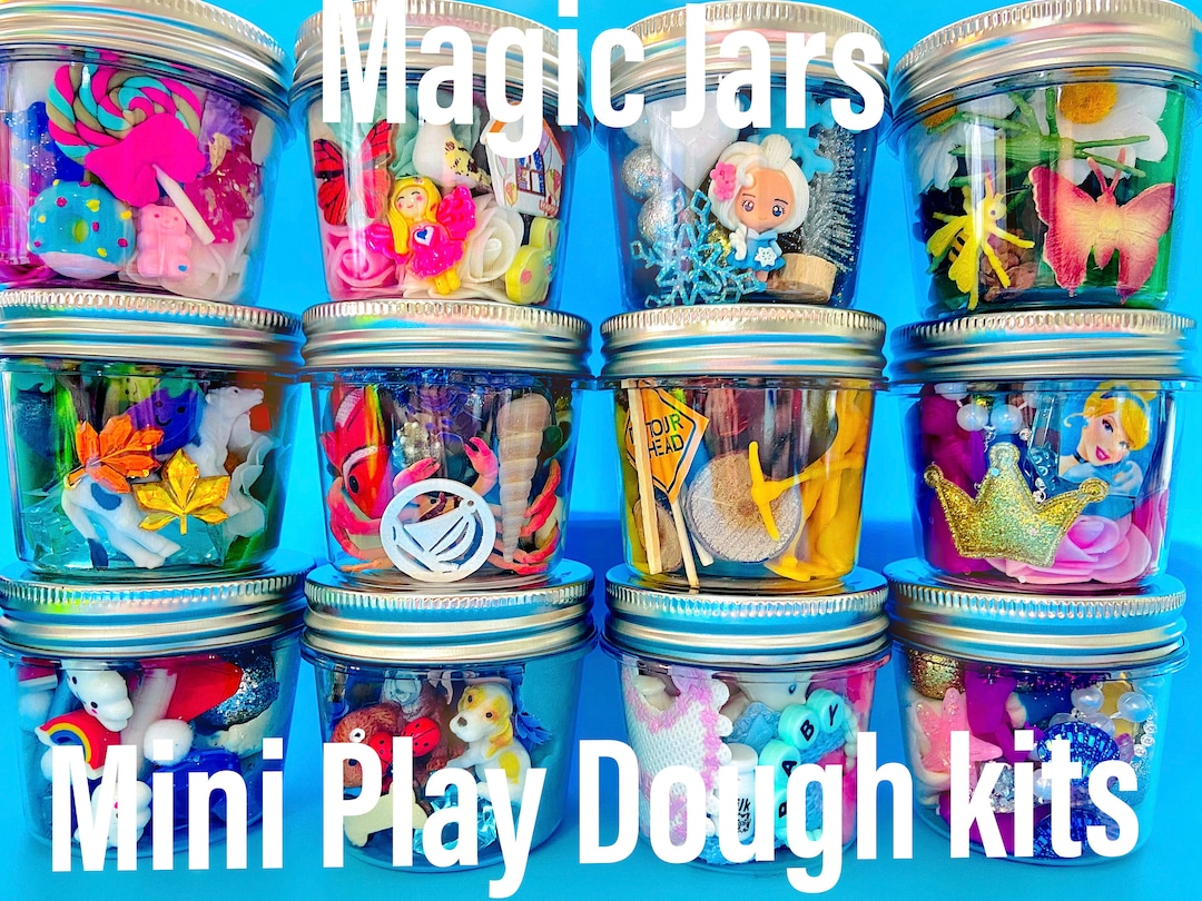 MAGIC Play Dough Jars, Play Dough Kit,kids Party Favors, Goodie  Bags,birthday Party Favors, Playdoh, Sensory Kit, Playdough Kit,class Gifts  